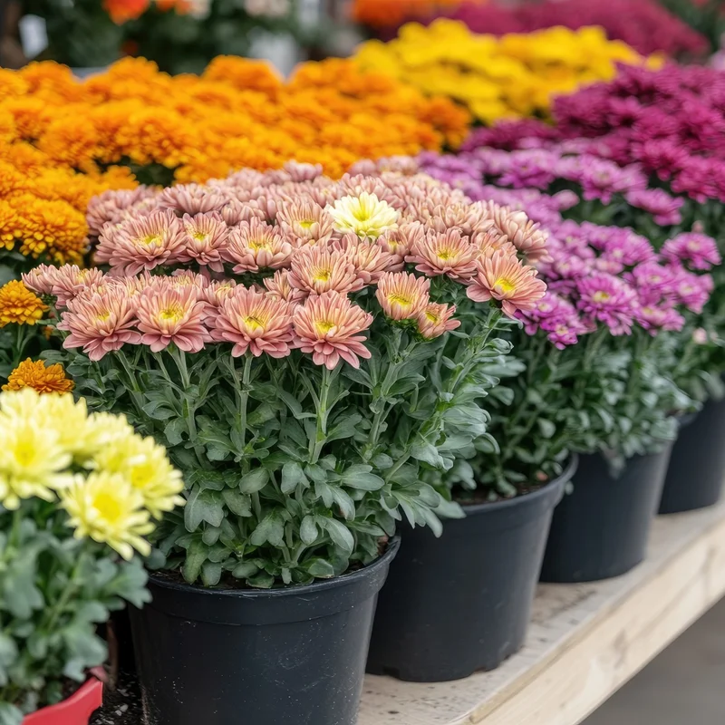 fiori dentro un vivaio piante