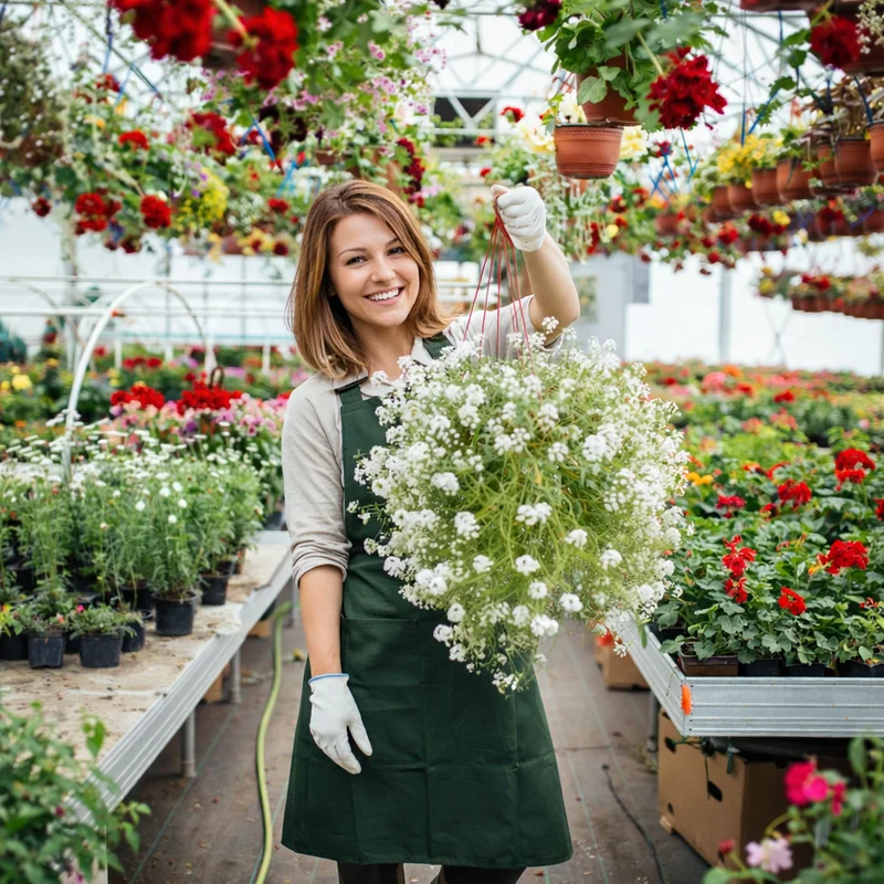 fiori in un vivaio di piante